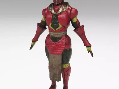  dark hero red enforcer Low-poly 3D model