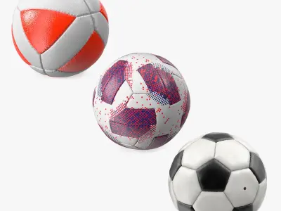 Soccer Balls Collection 3D model