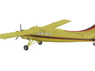 de Havilland Canada DHC-3 Otter Low-poly 3D model
