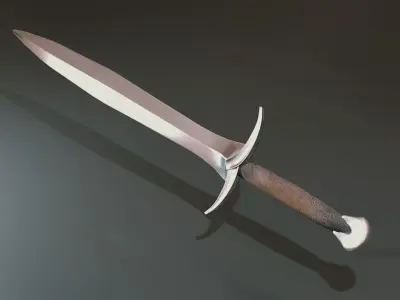 Sword spartan dagger low-poly game ready Low-poly 3D model