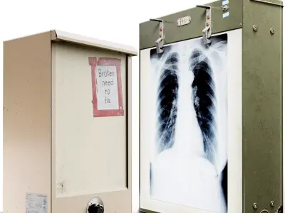 Vintage Radiography Lightbox By Picker Low-poly 3D model