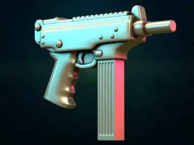 Gun II and pendant 3D print model