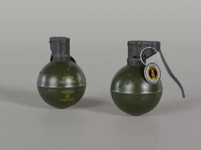 frag granade v2 Free low-poly 3D model