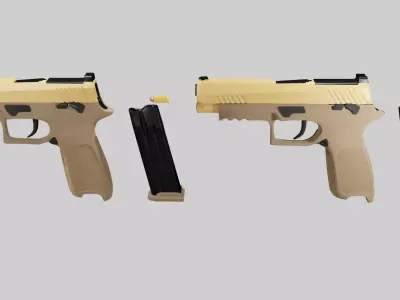 p320 m17 m18 Low-poly 3D model