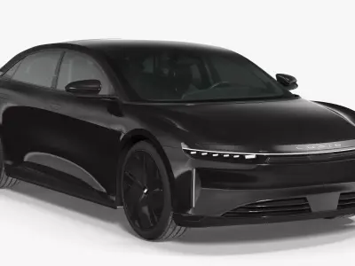 Lucid Air Electric Luxury Sedan Black 3D model