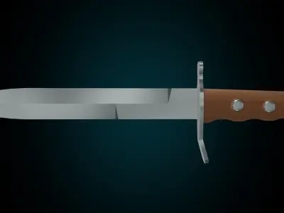 MVSN knife Low-poly 3D model