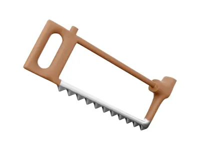 Hacksaw cartoon icon 3D model
