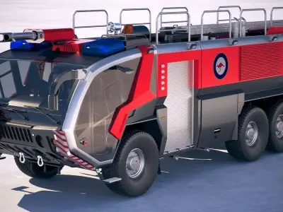 Rosenbauer Panther Firetruck 6x6 3D model
