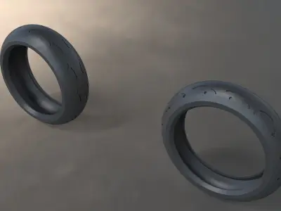 Motorcycle tire num1 3D model