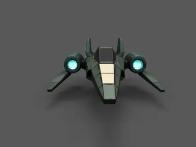 AstraNova Starfighter Low-poly 3D model