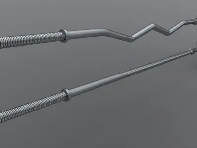 PBR Adjustable Barbell Set A1 Low-poly 3D model