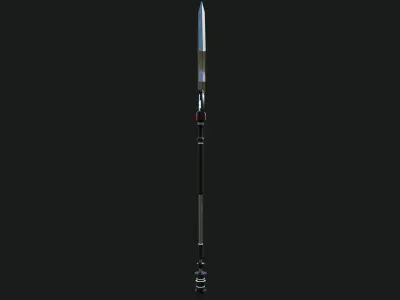 3D Fantasy Spear 07 Glow Game-Ready PBR Textures Included Low-poly 3D model