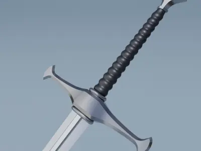 Sword two swords Low-poly 3D model