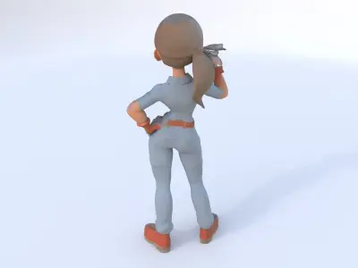 Mechanic female 3D model