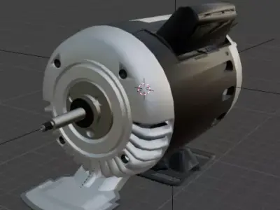 Electric Motor Low-poly 3D model buy