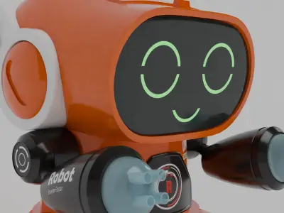 Toyshine Bot Robot warmachine Low-poly 3D model