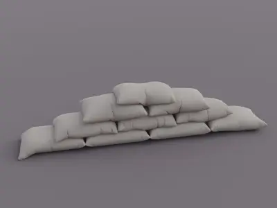 Sandbag shelter for military diorama scale 1 35 3D print model