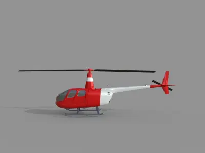 Helicopter Tourism Low-poly 3D model