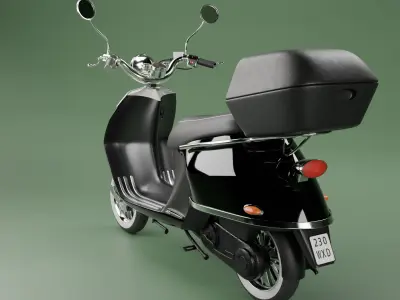 Retro scooter 3D model