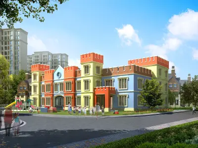 3Dmax fashion city commercial square building 11 3D model