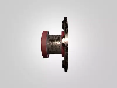 Industrial Emergency Button - PBR Game Ready Free low-poly 3D model