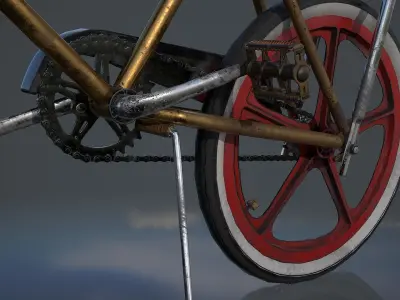 Old Banana Seat Bike - 4K PBR Game Ready Low-poly 3D model