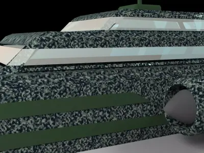 WAR SHIP Low-poly 3D model