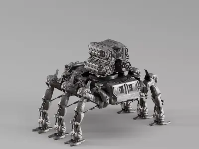 S00011 Heavy Spider Mech Tank 3D model