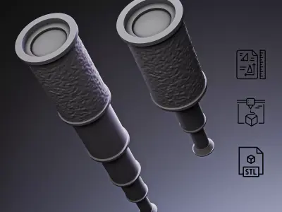 Pirate Spyglass Telescope RoZ 3D print model