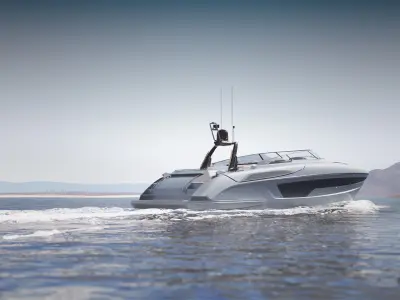 Modern recreational motor boat 3D model