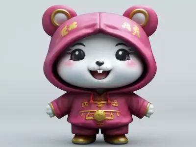 Kawaii Club Cute Mouse  3D model