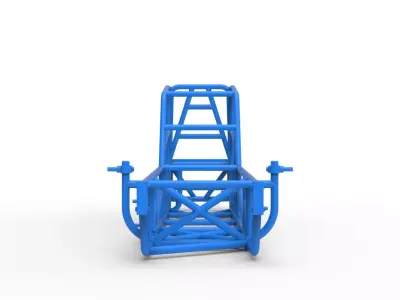 Frame of Vintage Dirt Modified stock car Version 4 Scale 1 to 25 3D print model