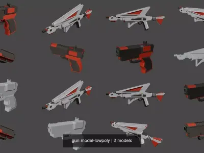 gun model-lowpoly 3D Model Collection