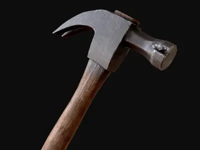 OLD HAMMER Low-poly 3D model 3