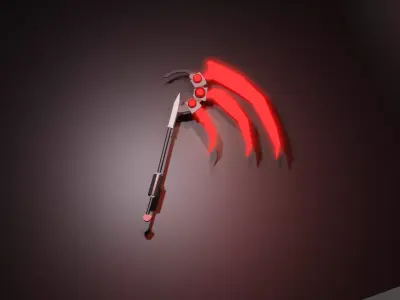 Anime Scythe Version 2 Low-poly 3D model