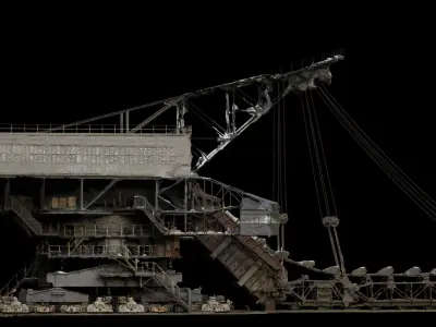  Gigantic Machine - Chain Bucket Dredger 3D model