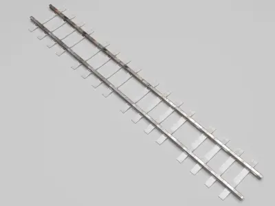 Railway Track 3D model 5
