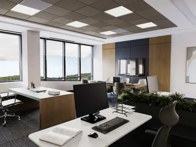 Best Small Office Room - Interior Designed 3D model