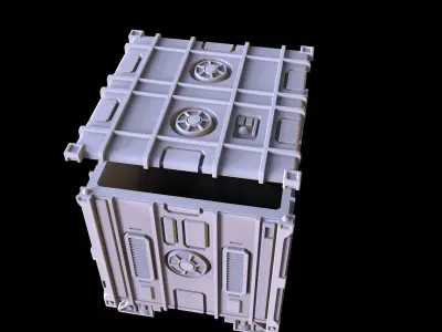 SCI-FI CONTAINER - PRINTABLE MODEL  3D print model