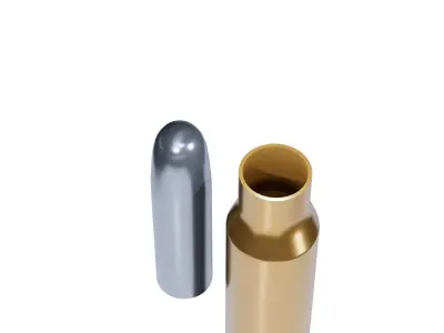 8x50R Mannlicher Cartridge 3D model