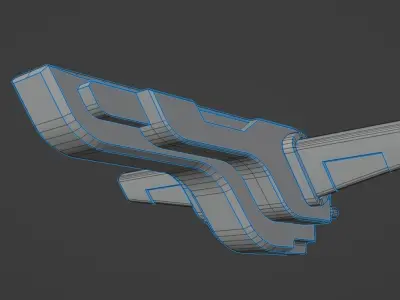Gameready stylized spaceship Free low-poly 3D model