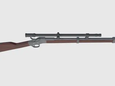 Remington Rolling Block Rifle - Game Ready Low-poly 3D model