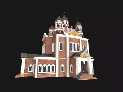 Cathedral Alexander Nevsky  Low-poly 3D model