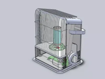 Portable gas heater 3D model