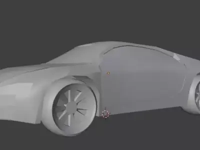 Buggati Low Poly Game ready Low-poly 3D model