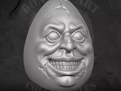 Easter Egg Head 3D printable files for Action figures Free 3D print model