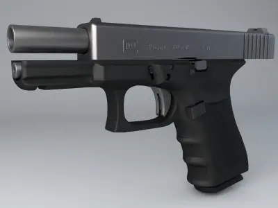 Glock17 handgun Low-poly 3D model