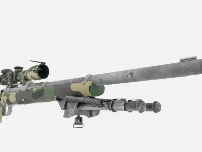 m24 sniper riffle Low-poly 3D model