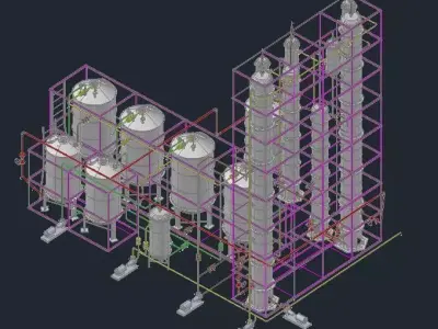 Wine system Free 3D model