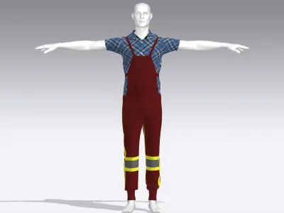 Worker Cloth Low-poly 3D model buy